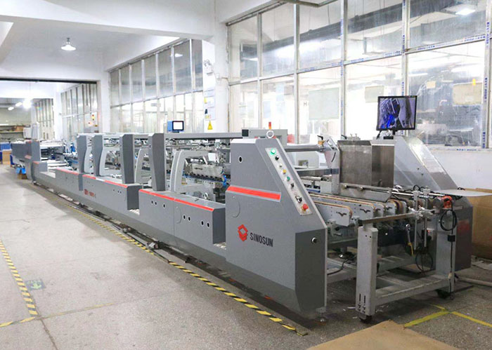 Yue Long YL-1100PC-B High-speed Automatic Multi-functional Slope-Folding Box-Assembly Machine